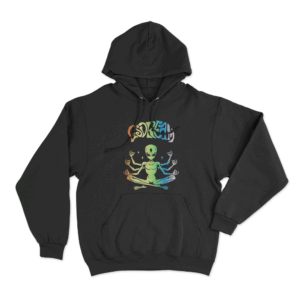 LSDREAM Alien Meditation Unisex Hoodie Black