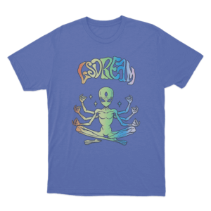 LSDREAM Alien Meditation Unisex T Shirt Blue