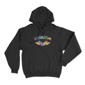 LSDREAM Rainbow Crystals Unisex Hoodie Black