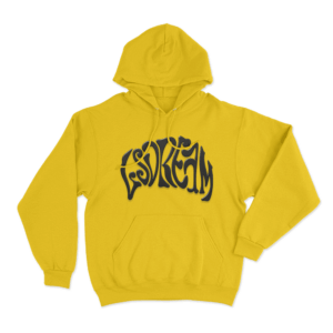 LSDREAM Retro Script Unisex Hoodie Yellow