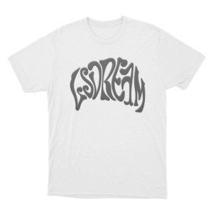 LSDREAM Retro Script Unisex T Shirt White